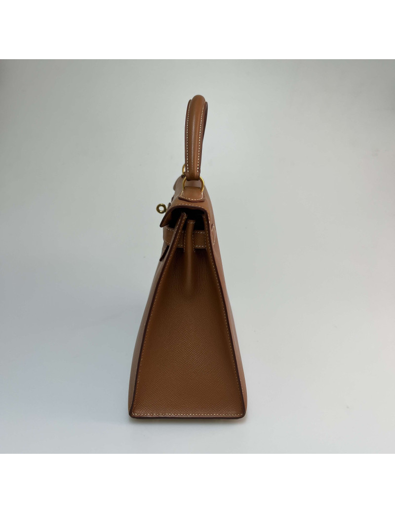 Kelly 28 HERMES in Gold Epsom Leather - Superb Occasion Certified
