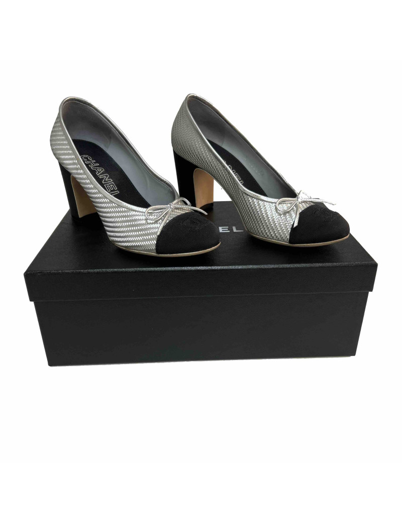 Escarpins CHANEL T 37 argent