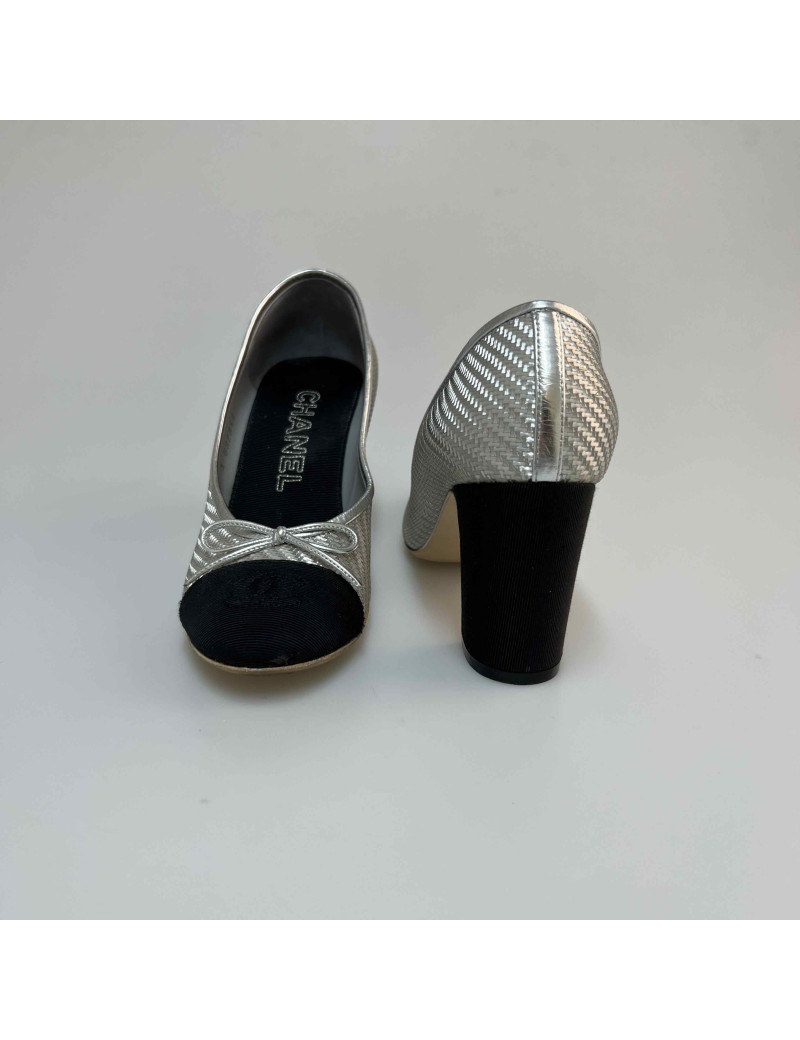 Escarpins CHANEL T 37 argent