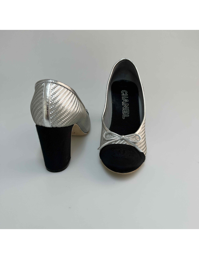 Escarpins CHANEL T 37 argent