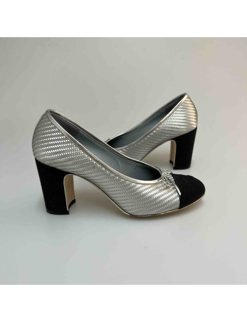 Escarpins CHANEL T 37 argent