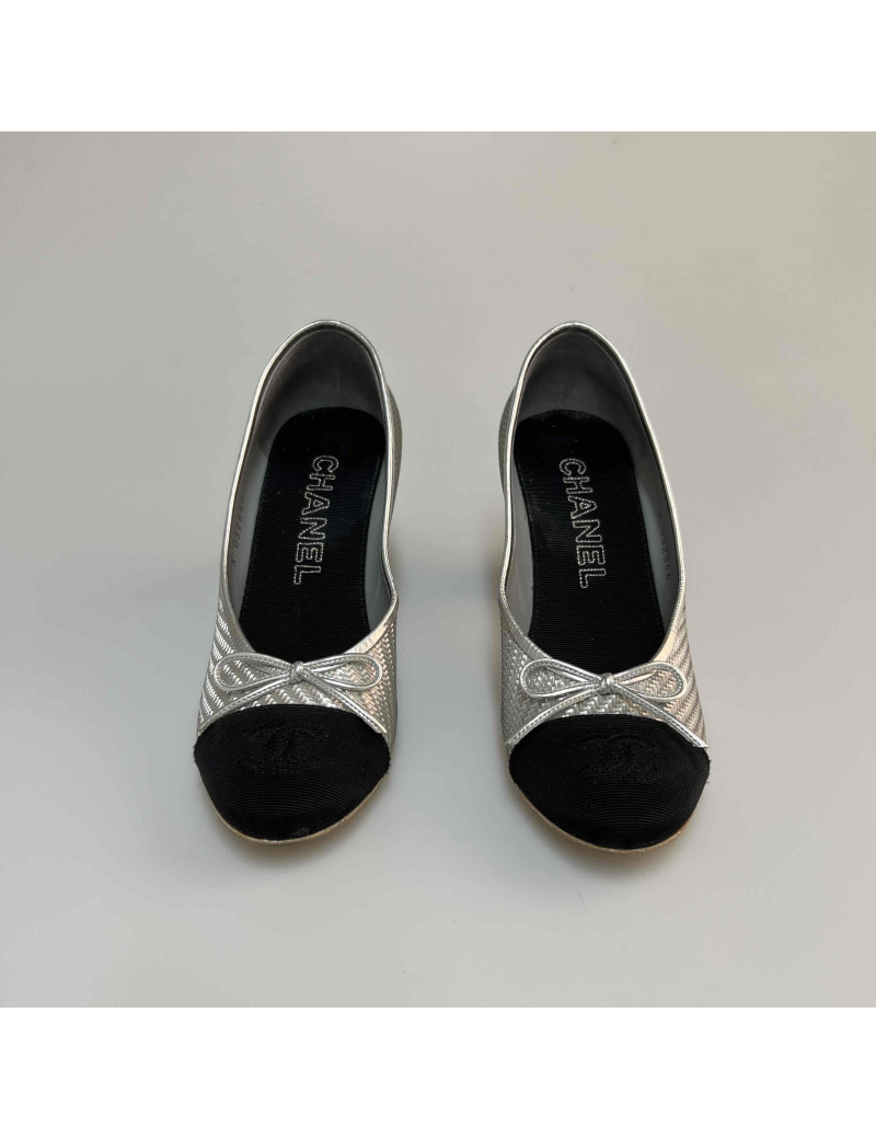 Escarpins CHANEL T 37 argent