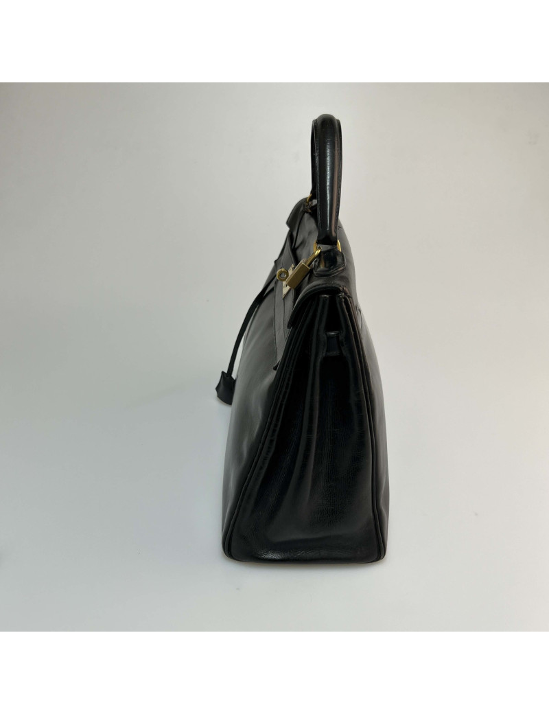 Kelly 32 HERMES Vintage box noir