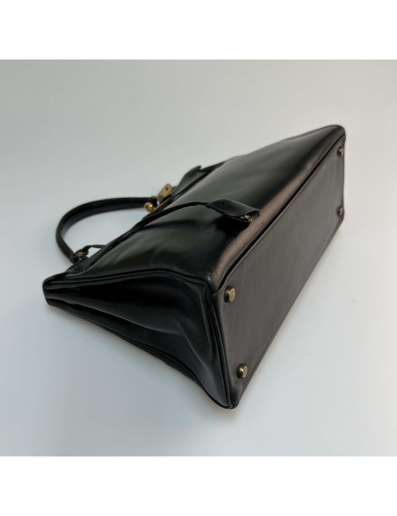 Kelly 32 HERMES Vintage box noir