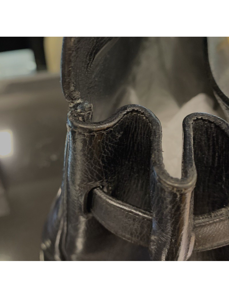 Kelly 32 HERMES Vintage box noir