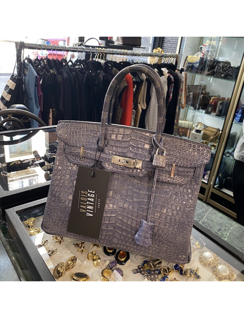 Birkin 30 HERMES crocodile porosus brighton