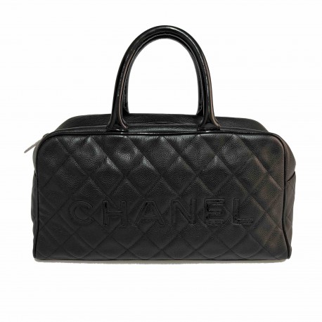CHANEL Black Bowling Bag - Occasion Certified Authentic