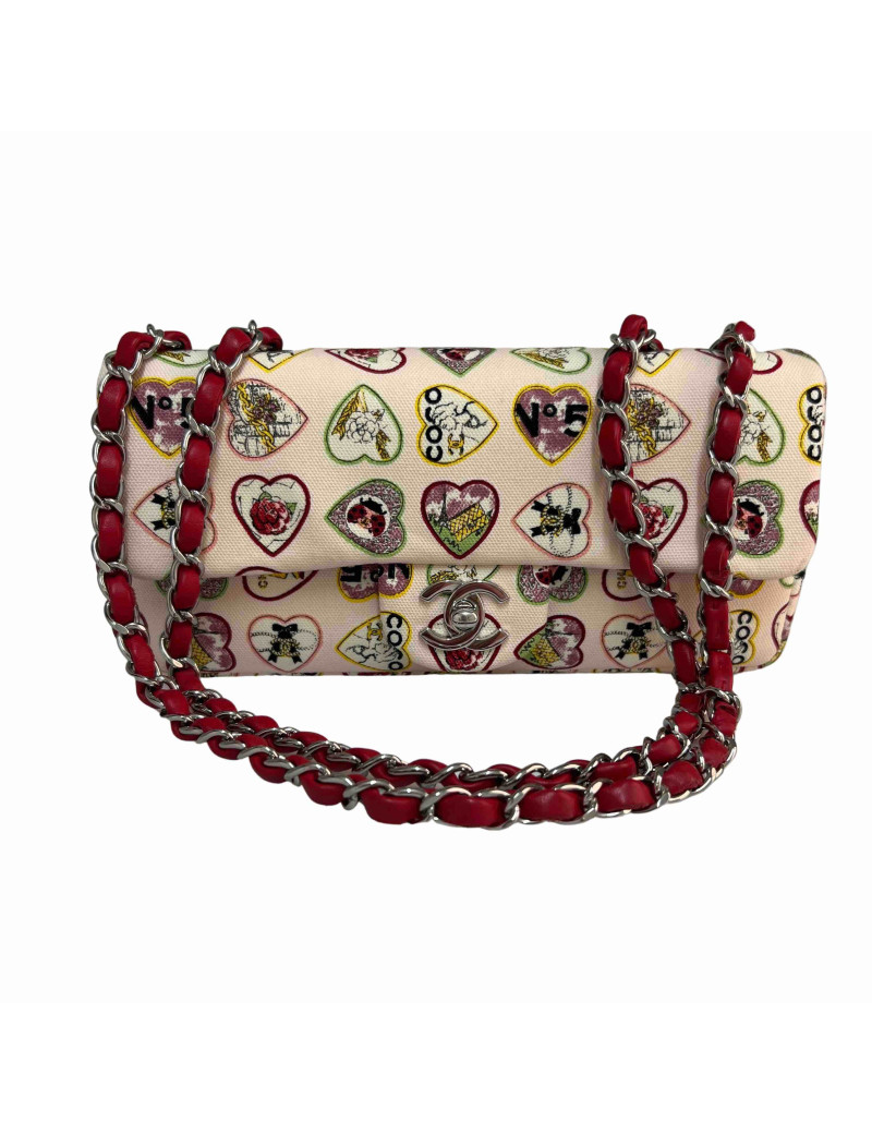 Sac CHANEL toile coeur