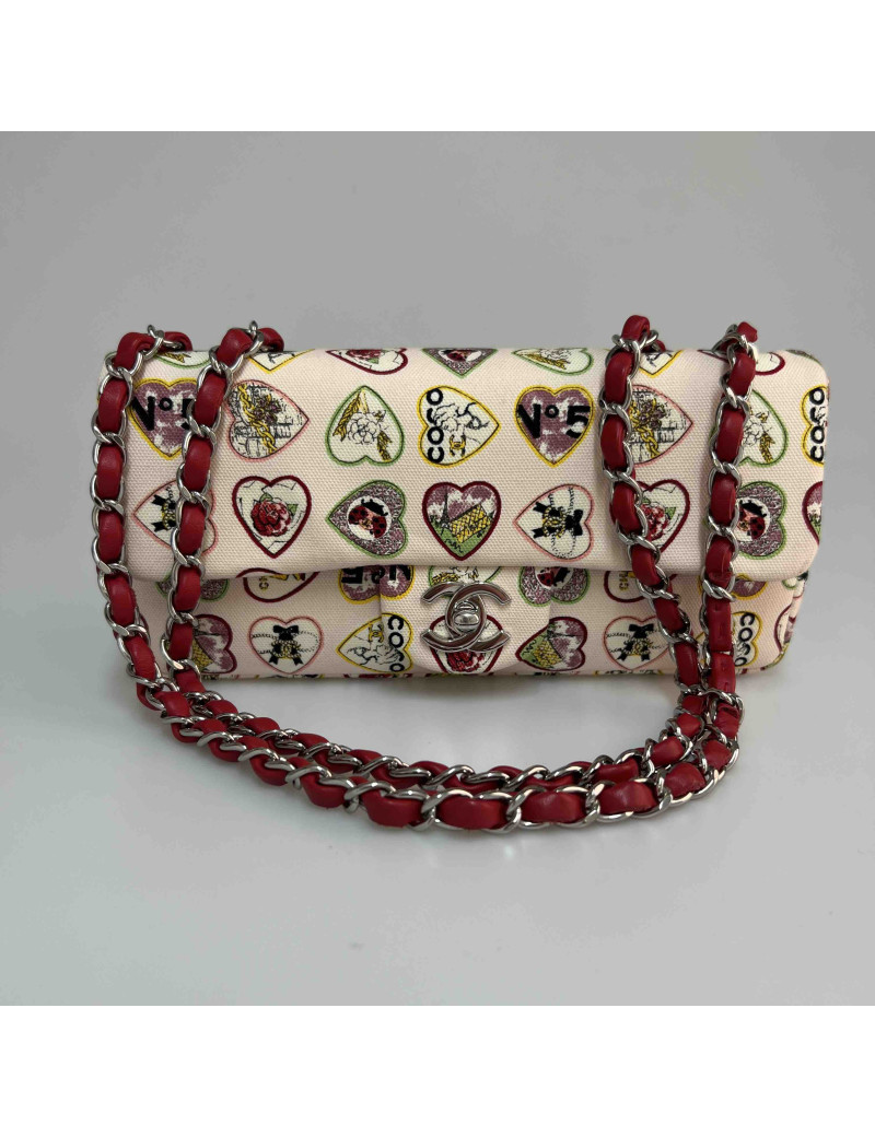 Sac CHANEL toile coeur