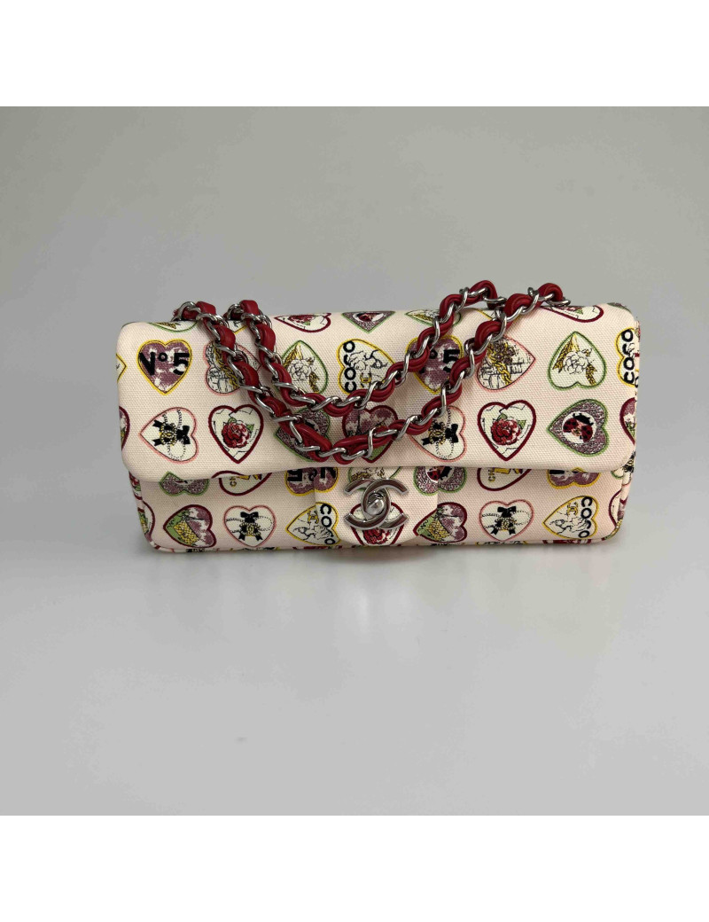 Sac CHANEL toile coeur