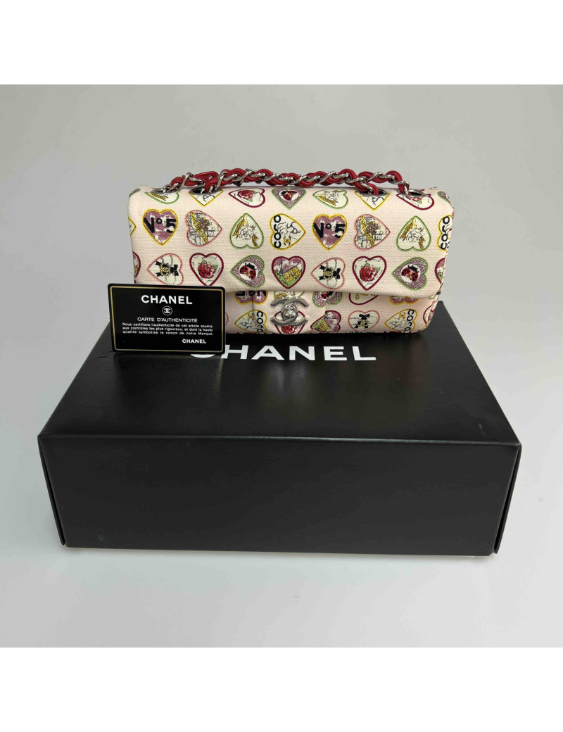 Sac CHANEL toile coeur