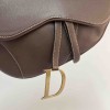 CHRISTIAN DIOR Vintage Saddle Bag in Brown Leather