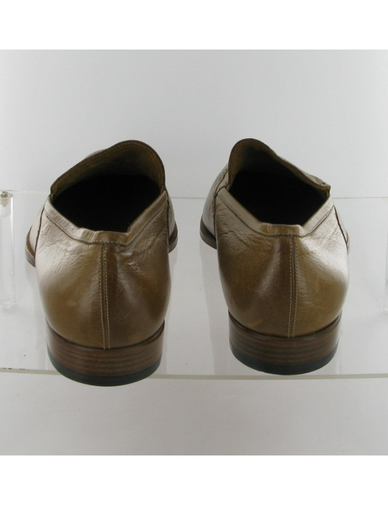 Beige leather HERMES loafers