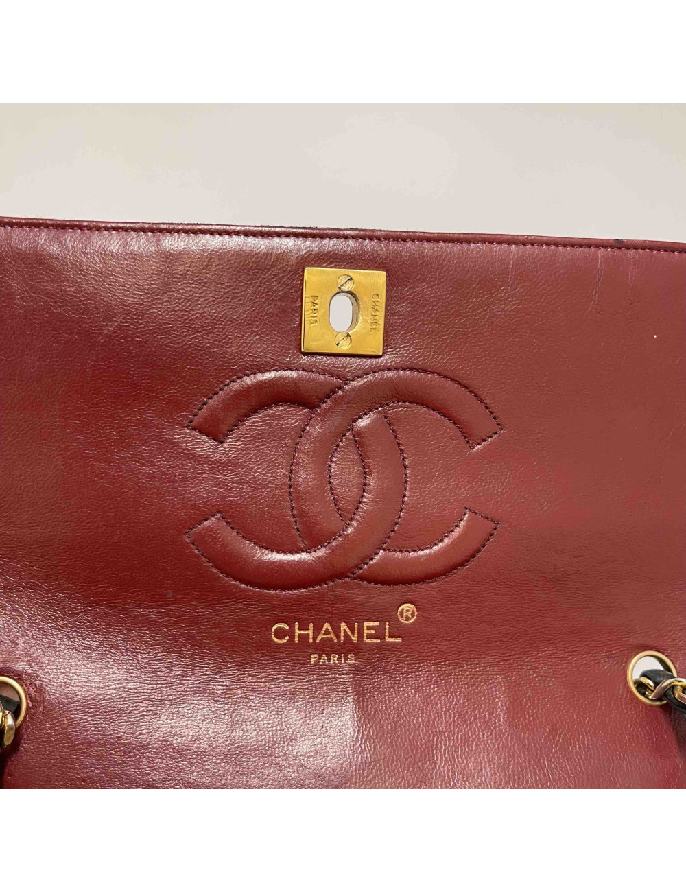 Sac CHANEL jersey noir vintage