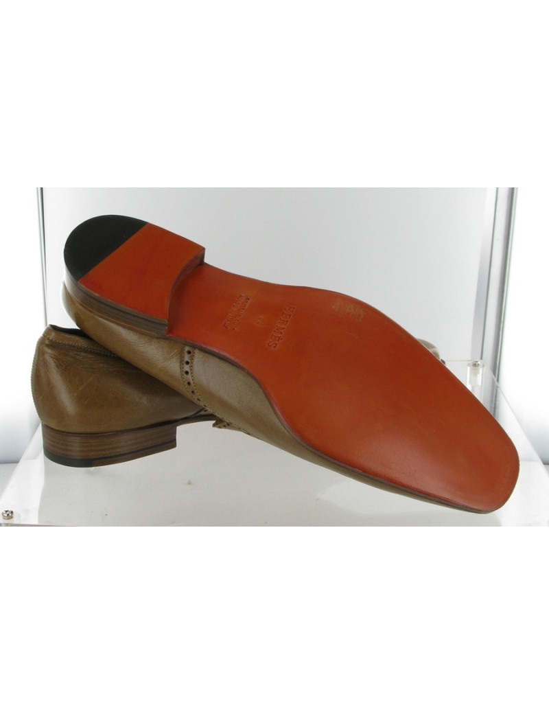 Mocassins cuir beige HERMES