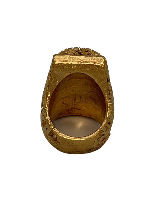 Bague CHANEL filigrane dorée