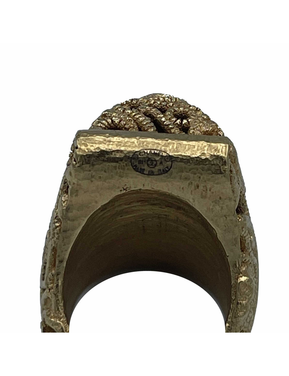 Bague CHANEL filigrane dorée