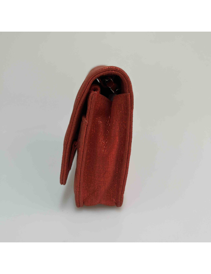 Wallet on chain CHANEL rouge lamé