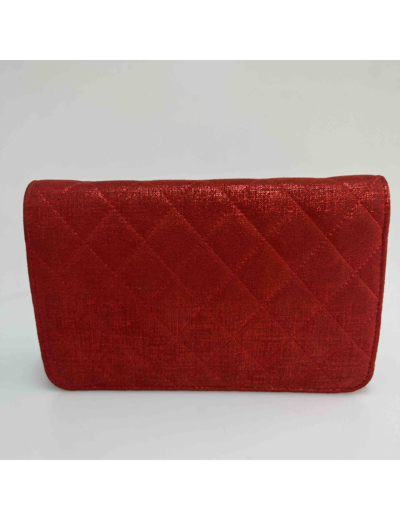 Wallet on chain CHANEL rouge lamé
