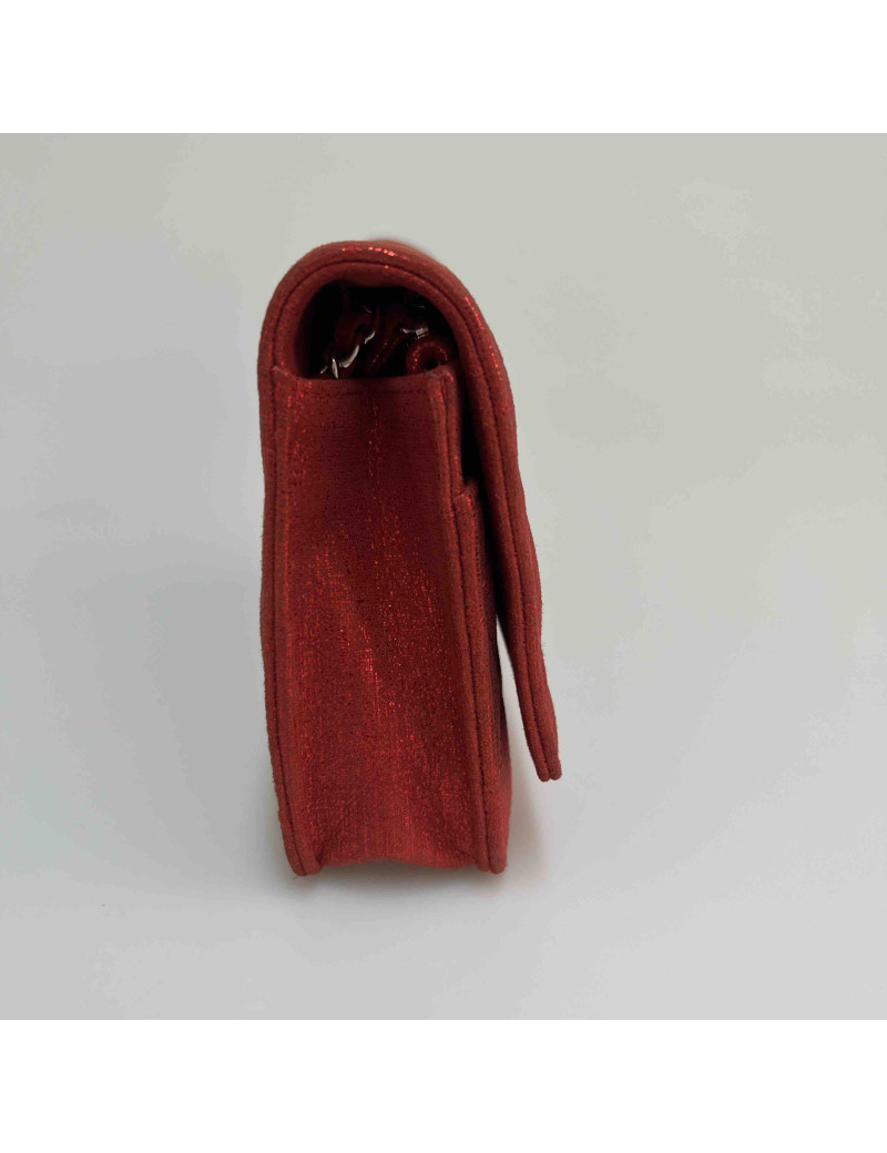 Wallet on chain CHANEL rouge lamé