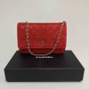 Wallet on chain CHANEL rouge lamé