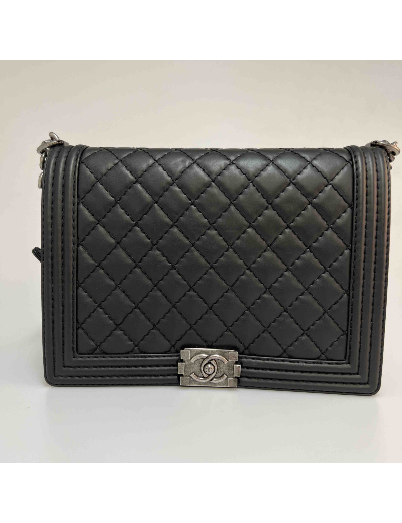 CHANEL Big Boy Bag in Black Leather - Certified Occasion