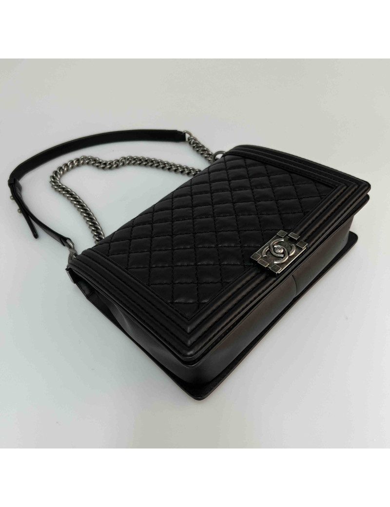 CHANEL Big Boy Bag in Black Leather - Certified Occasion