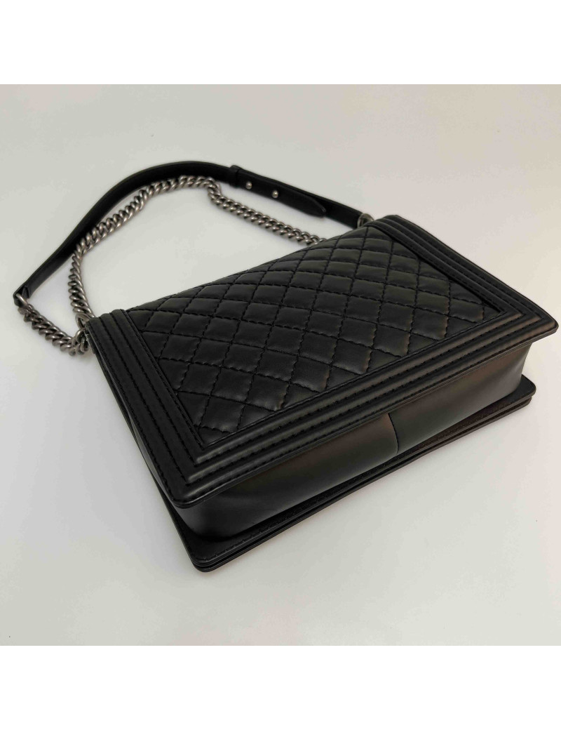CHANEL Big Boy Bag in Black Leather - Certified Occasion