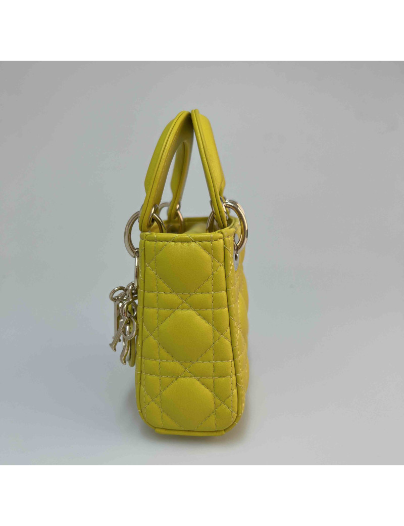 Micro sac Lady DIOR jaune
