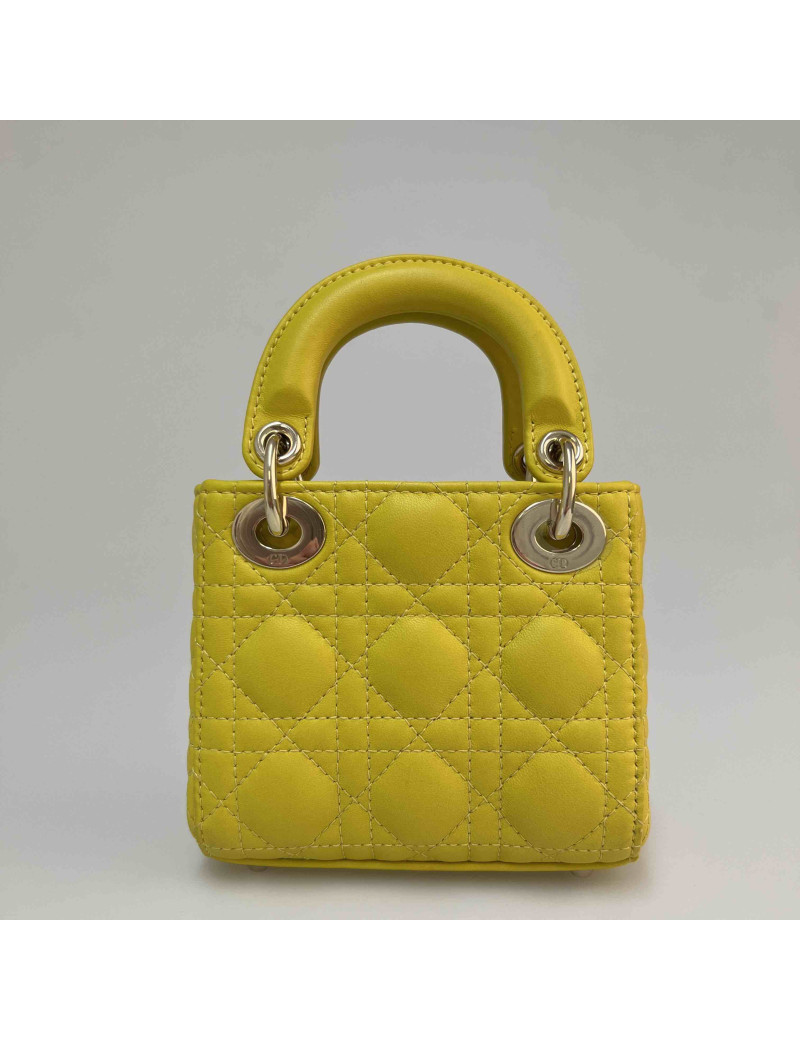 Mini Lady DIOR jaune