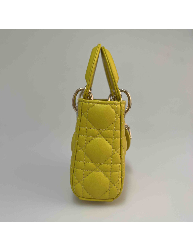 Mini Lady DIOR jaune