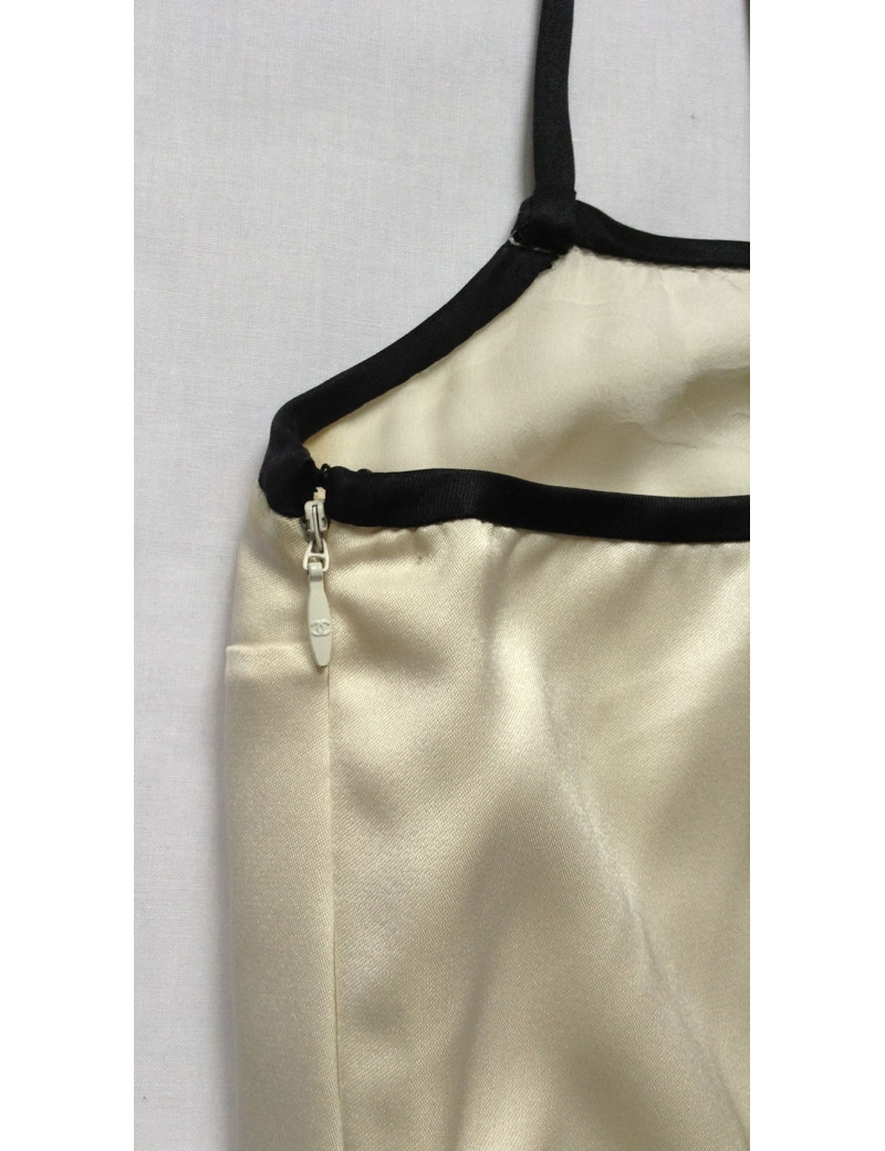 Débardeur CHANEL écru et noir t 42