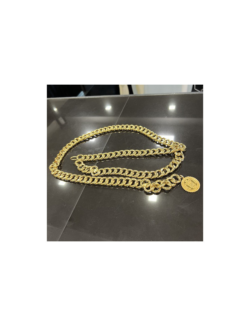 Ceinture vintage double rangs CHANEL doré