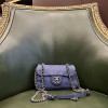 Mini sac Classique CHANEL cuir bleu
