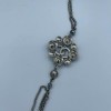 CHANEL long necklace Silver metal