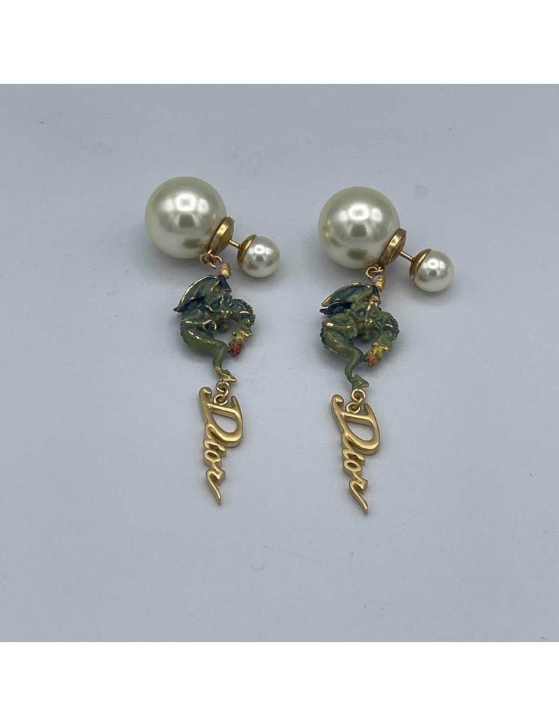Boucles d'oreille Tribales Dior princesse et dragon