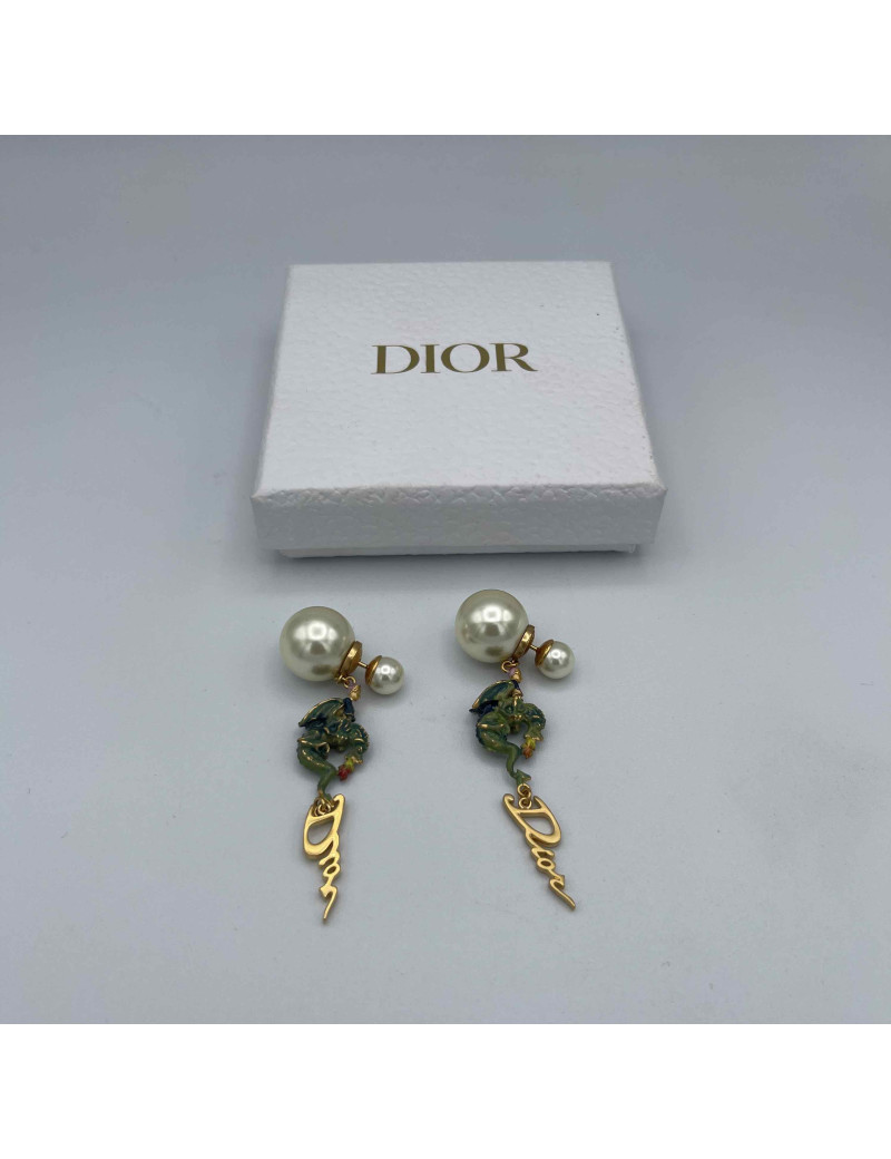 Boucles d'oreille Tribales Dior princesse et dragon
