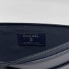 CHANEL card holder in midnight blue leather 