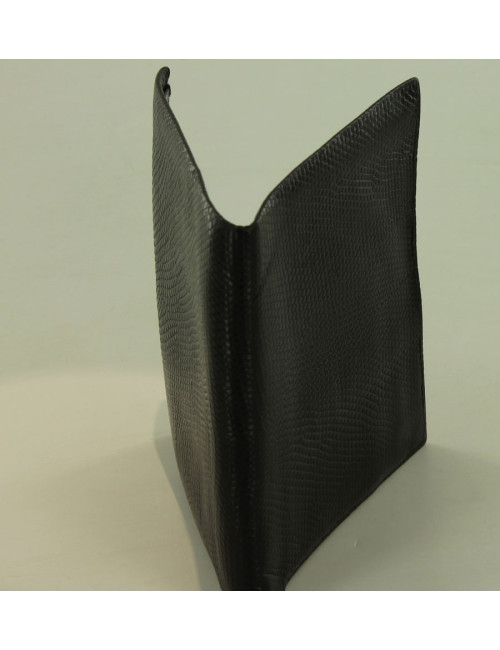 Portefeuille HERMES lezard noir