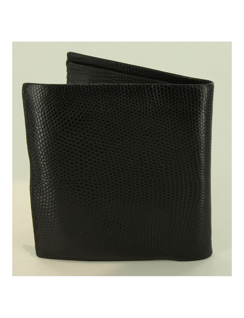 Portefeuille HERMES lezard noir