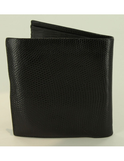 Portefeuille HERMES lezard noir