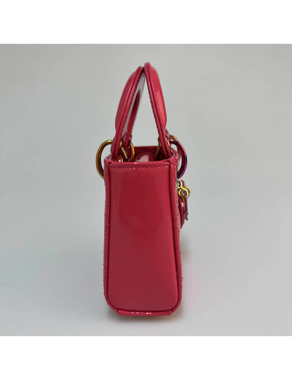 Micro Lady DIOR verni rose