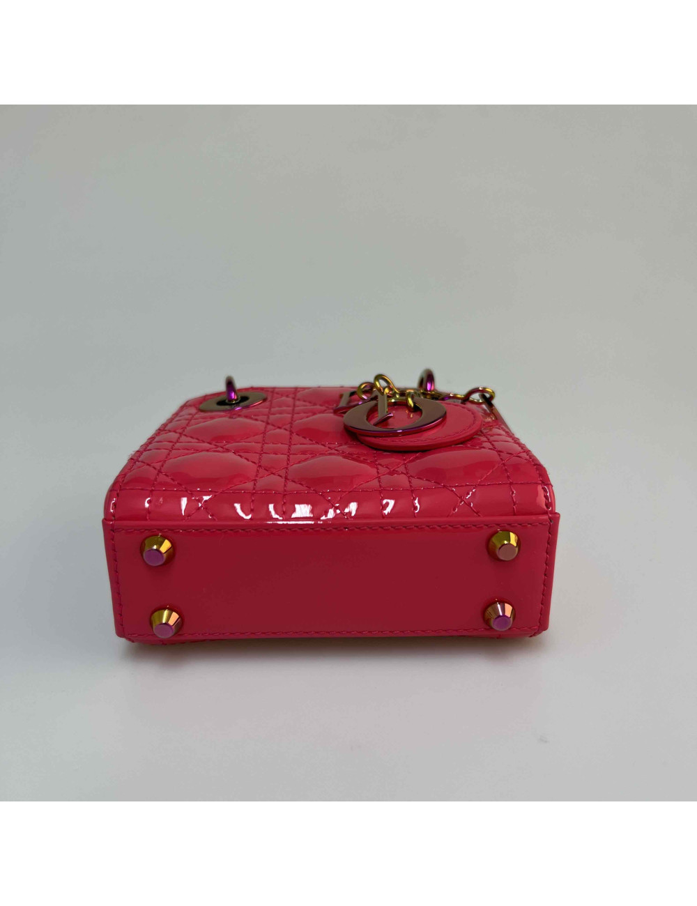 Micro Lady DIOR verni rose