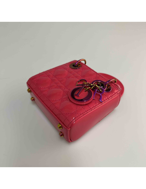 Micro Lady DIOR verni rose