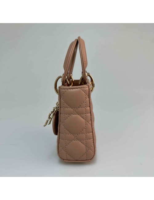Micro Lady DIOR rose poudré