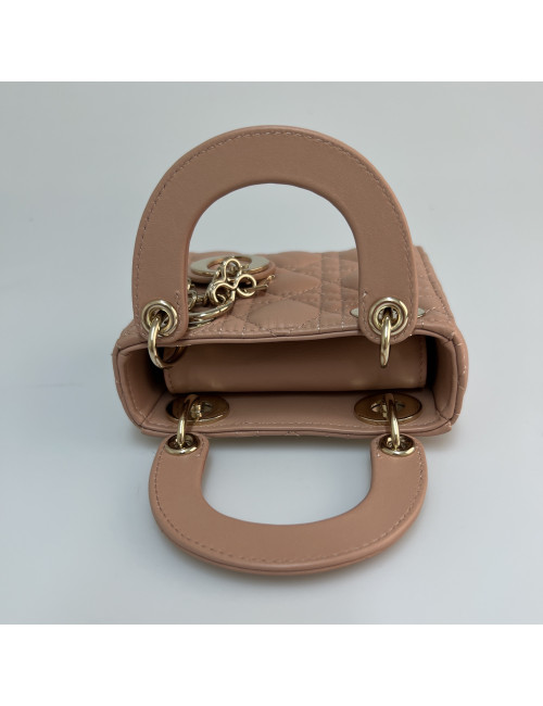 Micro Lady DIOR rose poudré