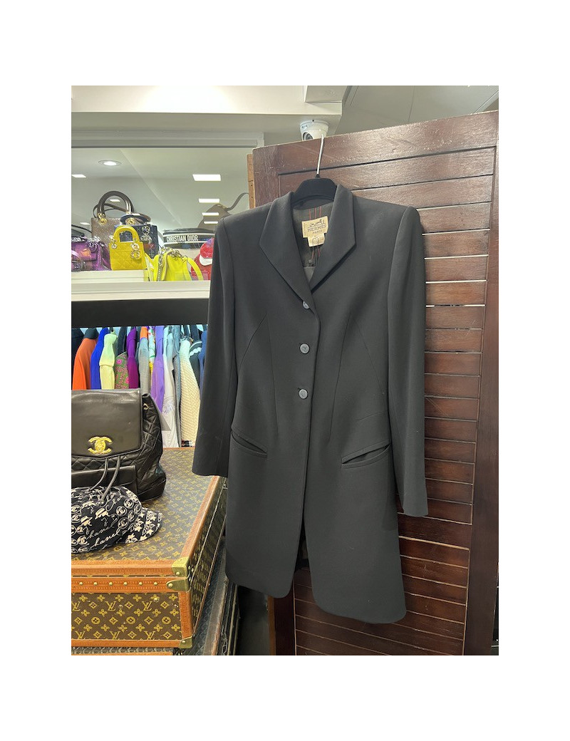 Longue veste T 38 HERMES cavaliere noire