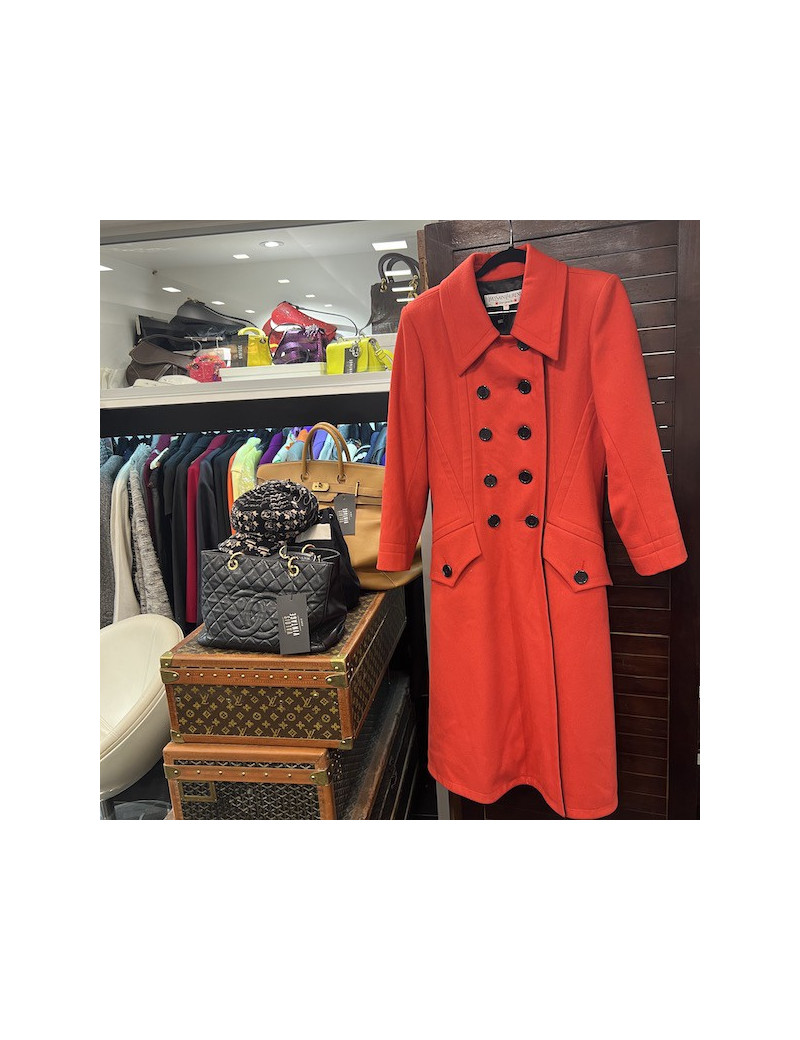 Manteau T 38 YVES SAINTY LAURENT Rive Gauche rouge