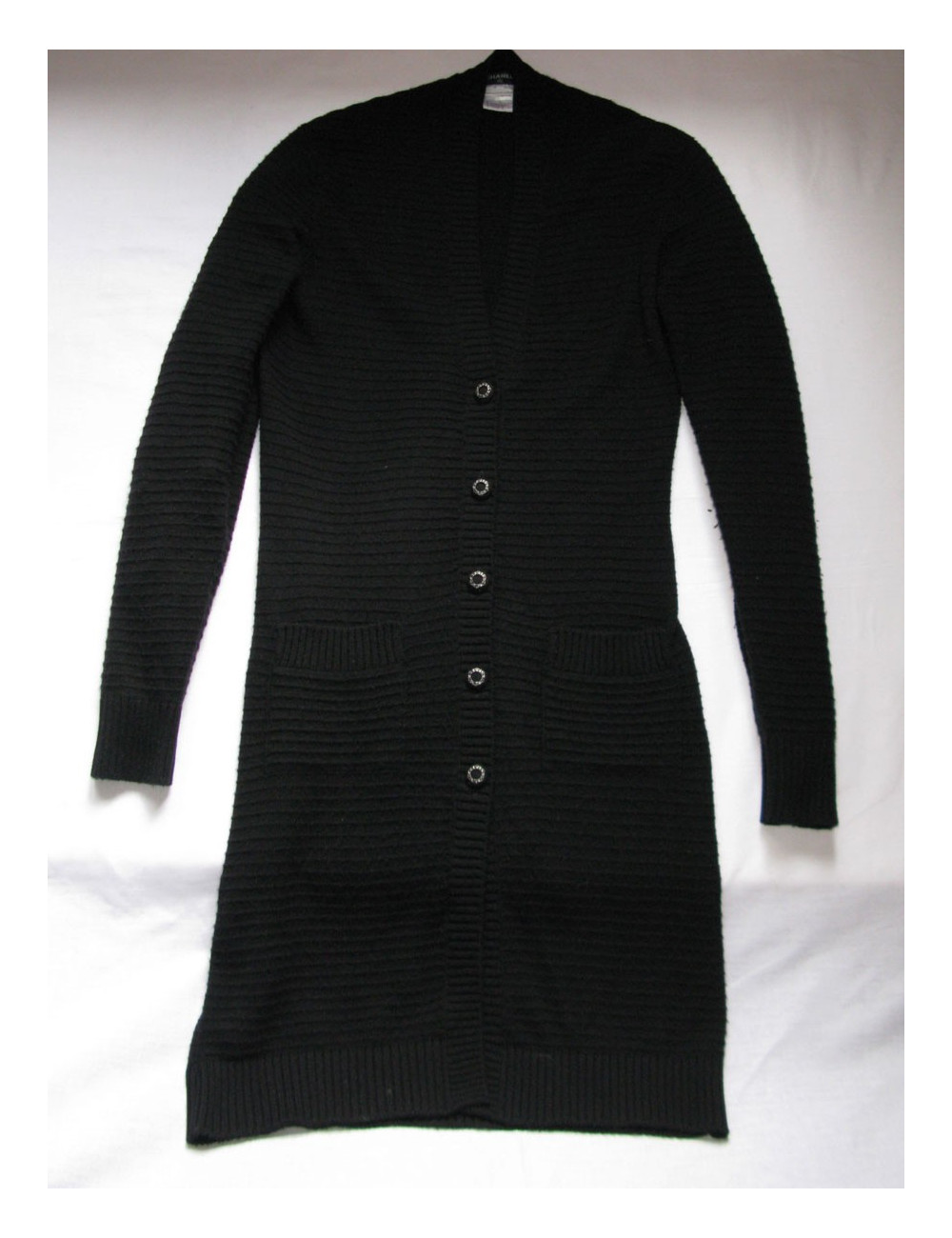 Long gilet CHANEL noir T 38