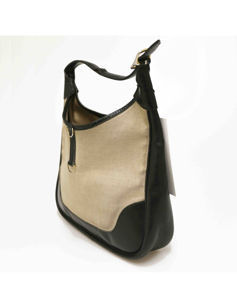 Sac Trim HERMES toile cuir Vinatge